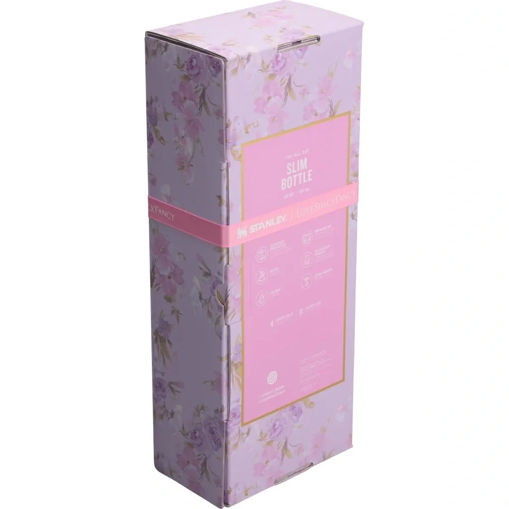 New sealed box THE STANLEY X LOVESHACKFANCY ALL DAY SLIM BOTTLE  Happy Thoughts - Picture 5 of 8